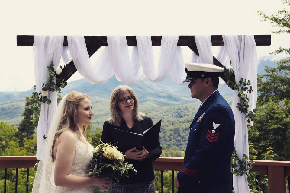 Mountain top mini-wedding