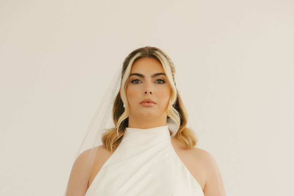 High neck wedding dress