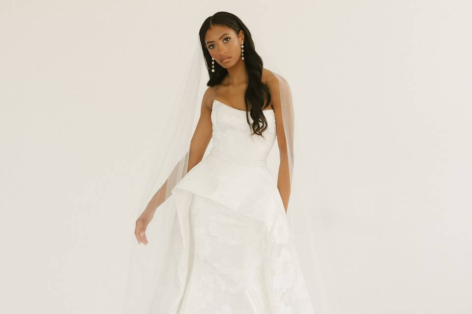 Jacquard wedding dress