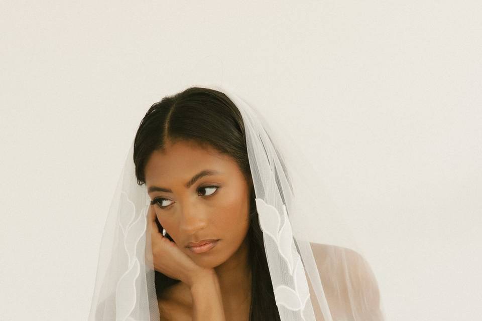 Unique lace veil