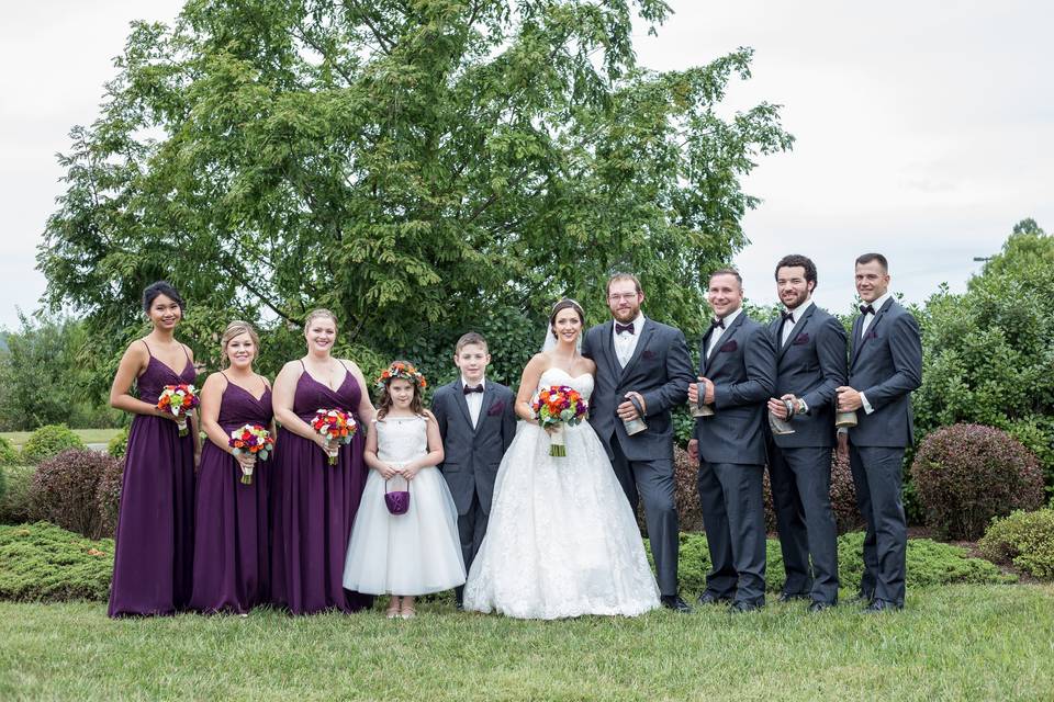 Whole bridal party