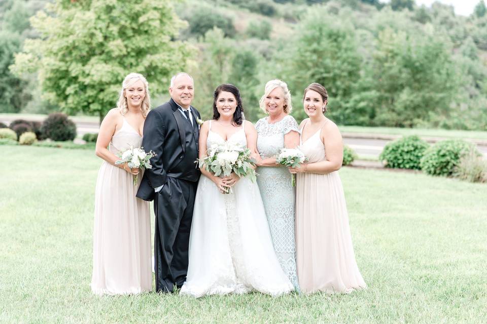 Bride and family