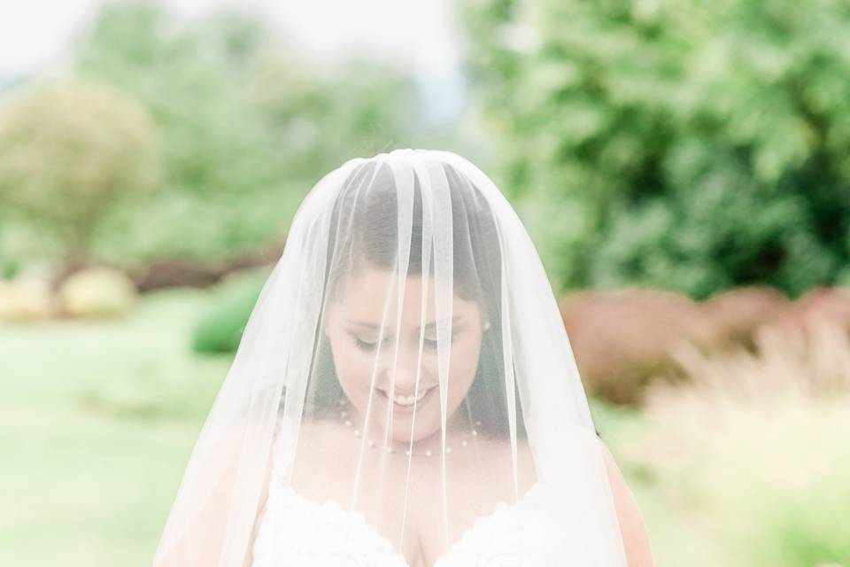Bride with full veil