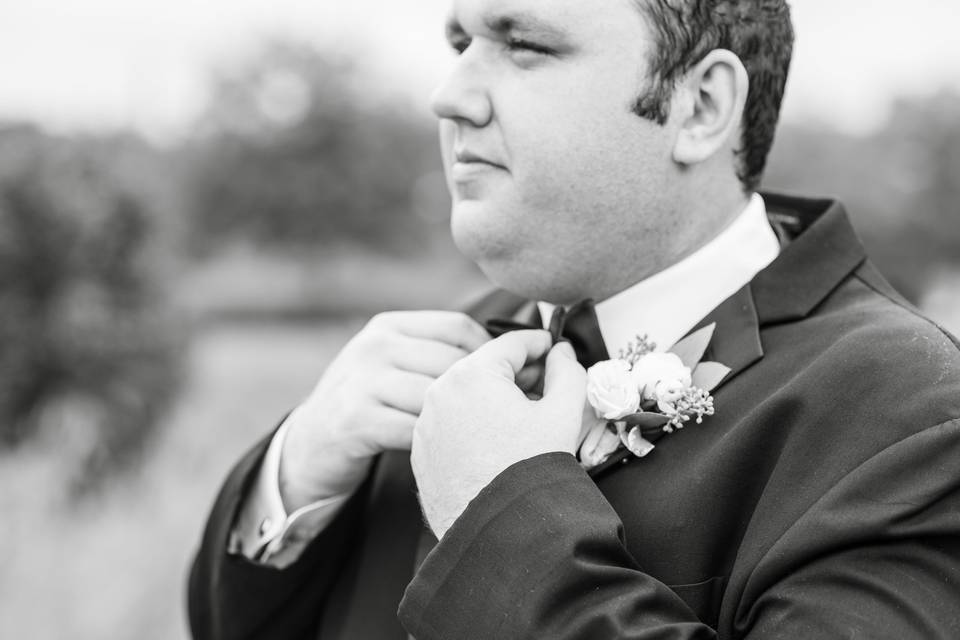 Groom close up