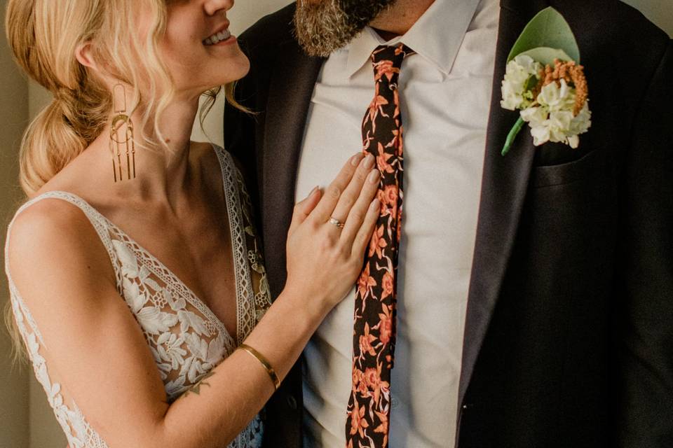 Groom boutonniere