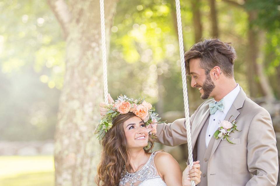 Bride and Groom Geralds Farm