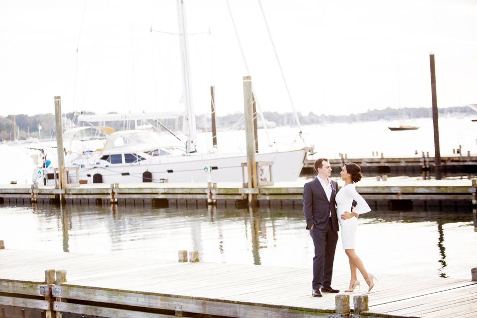 Bride and Groom in Newport