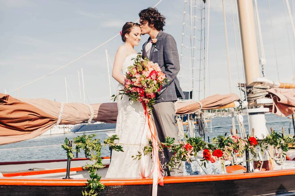 Bride and Groom in Newport