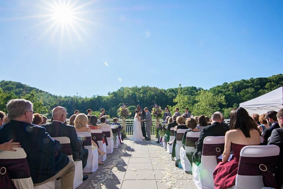 Outdoor wedding ceremony