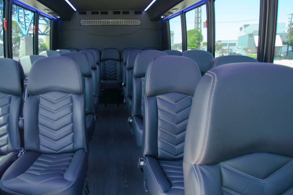 Wedding shuttle interior 4