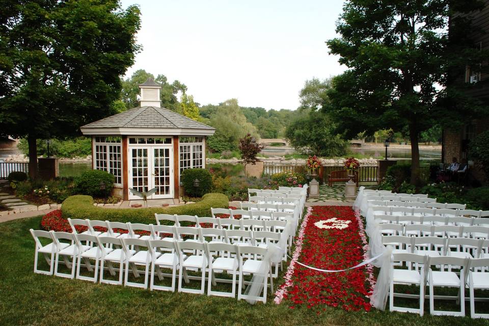 Wedding ceremony area