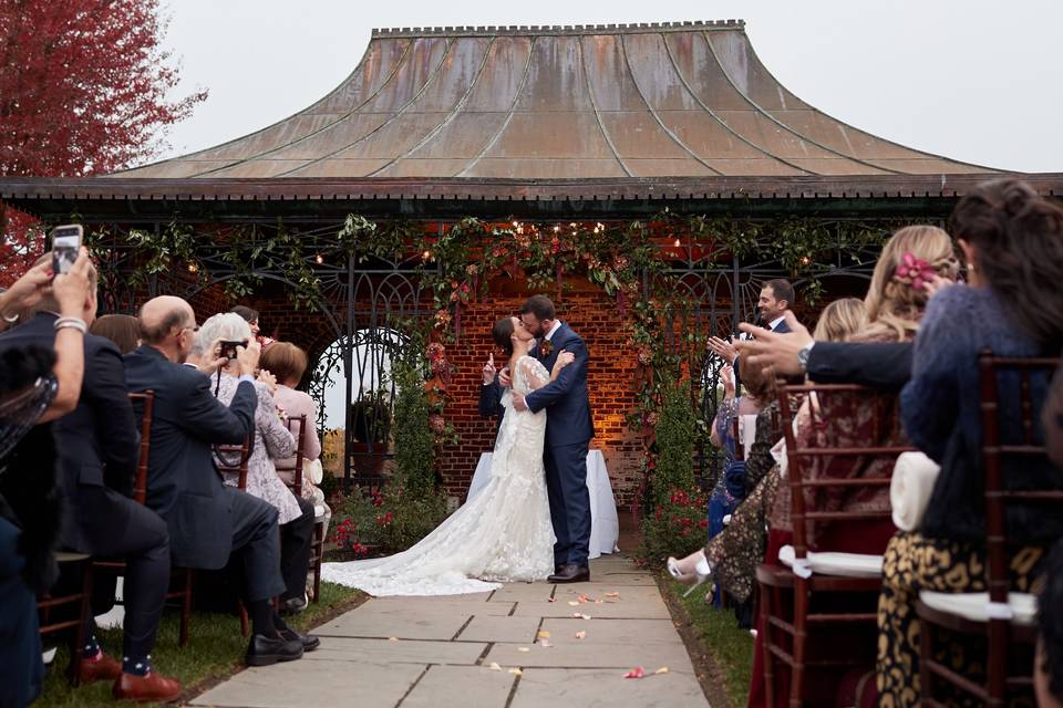 Autumnal outdoor ceremony