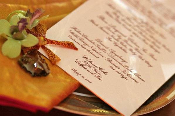 Wedding Menu Card