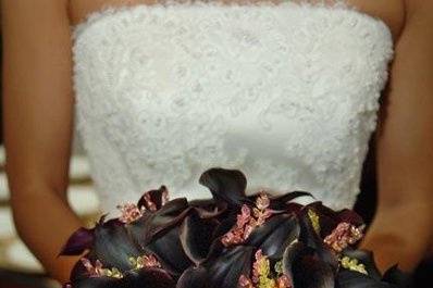 Black Calla Lilly & Crystals