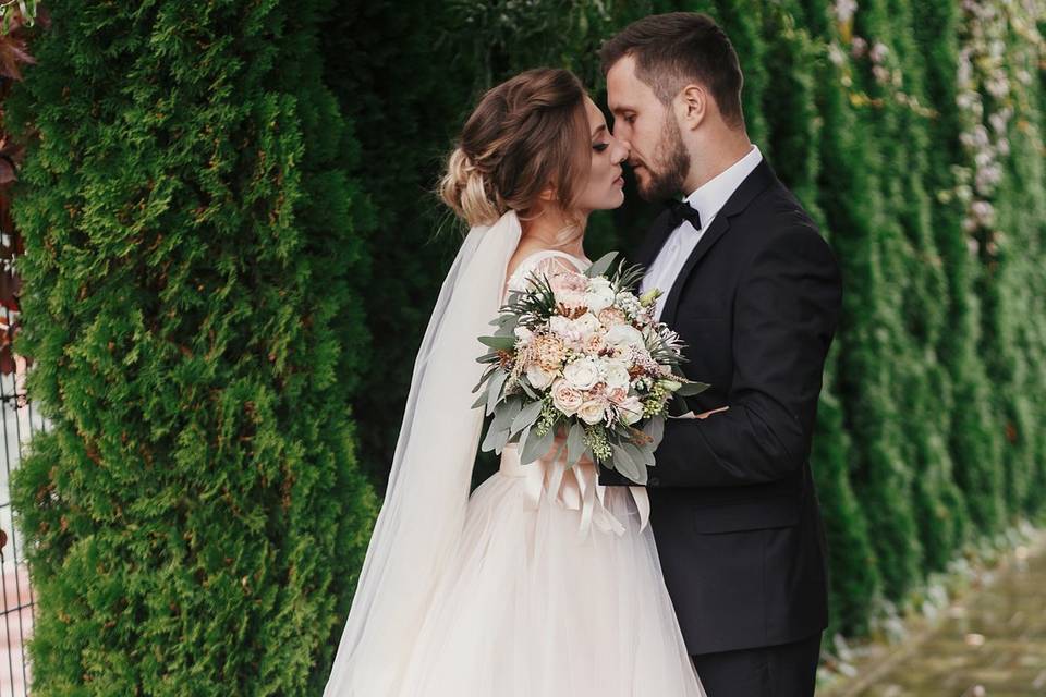 Traditional bridal gown