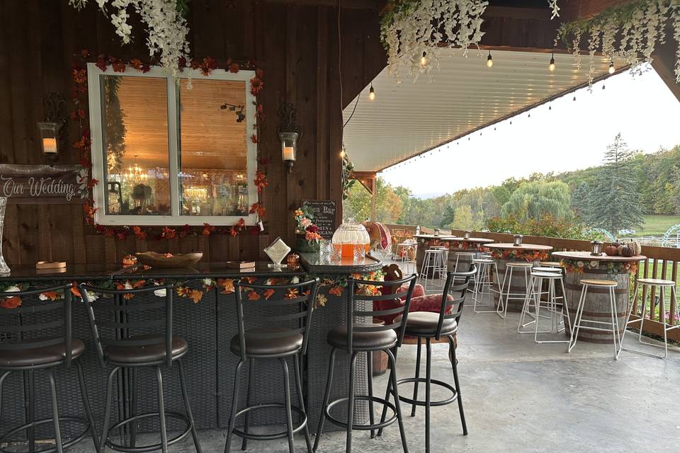 Patio Bar and Barrel Hightops