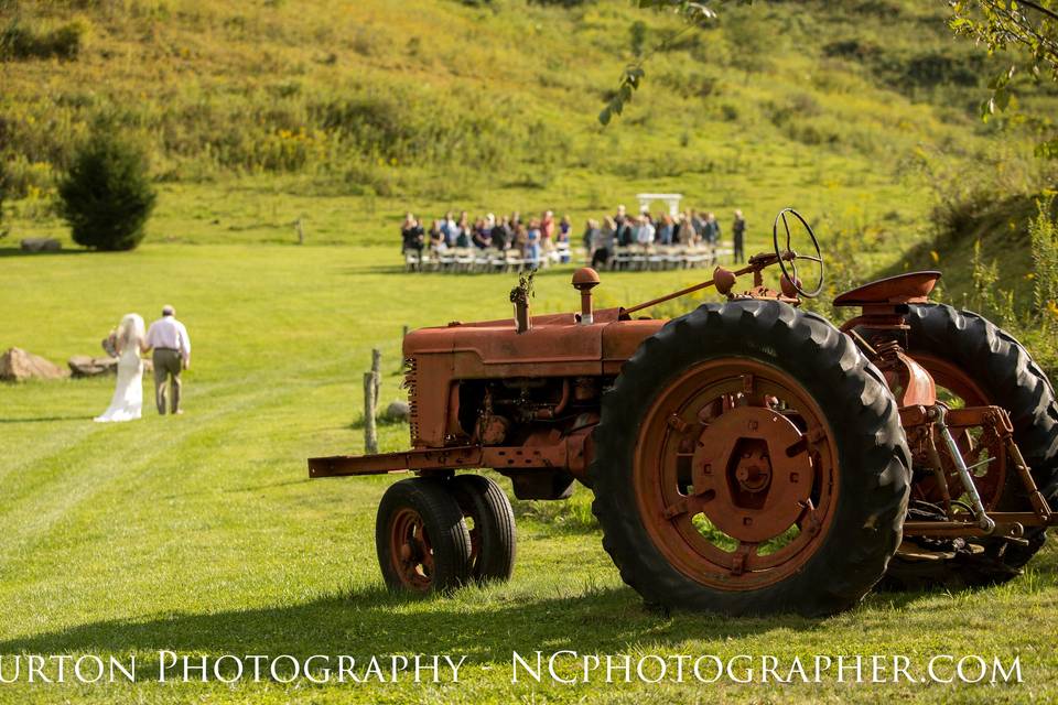 Tractor onsite.