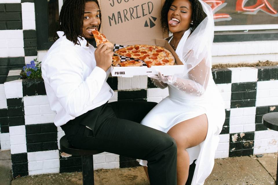 Wedding after-party pizza
