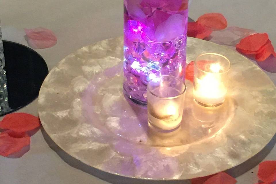 Flower and candles