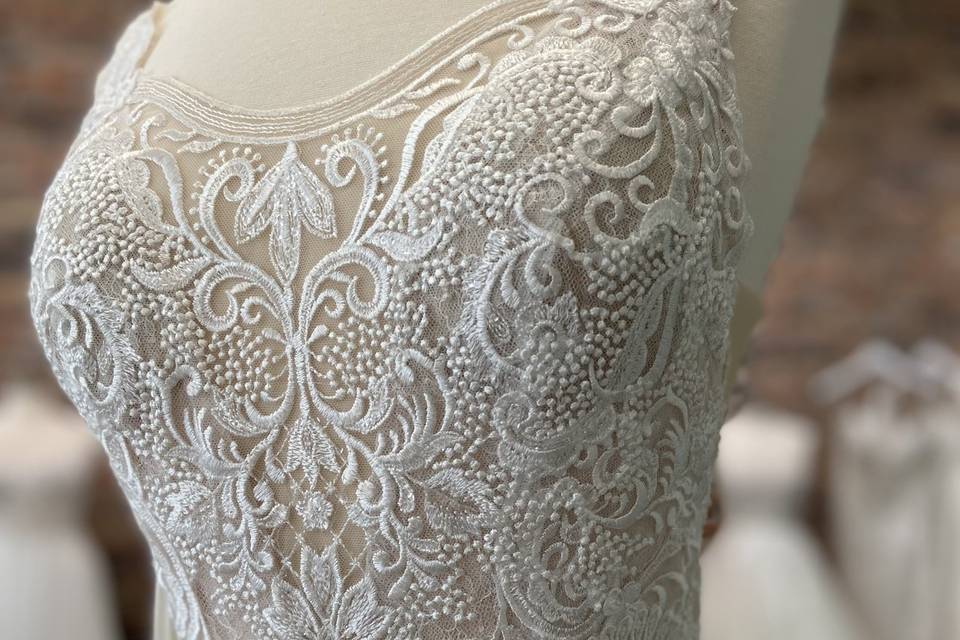 High neck wedding dress