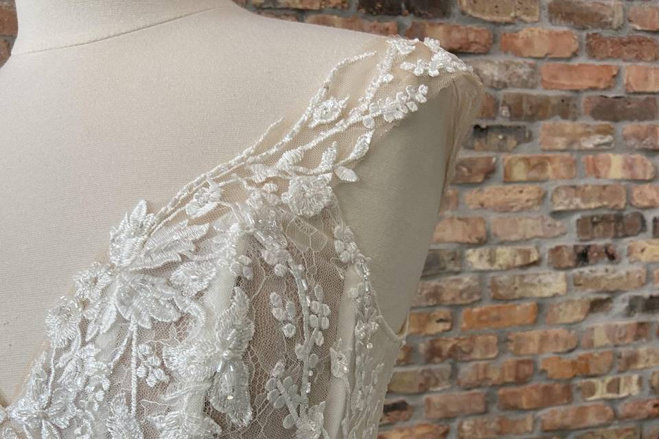 Beaded lace bodice