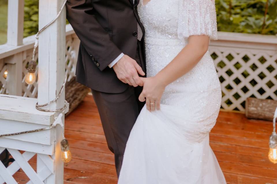 Couple embracing