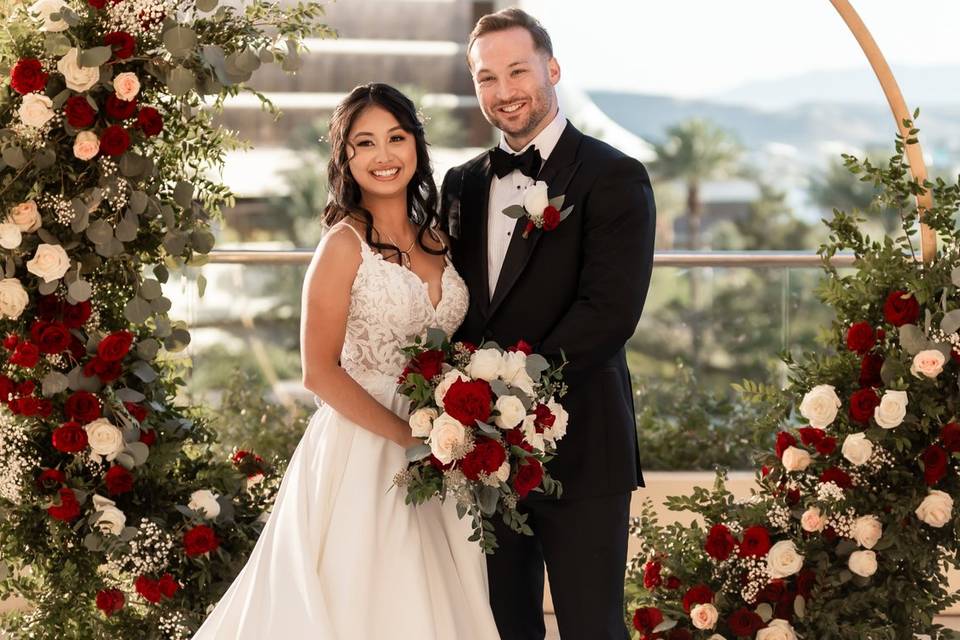 Romantic fall ceremony