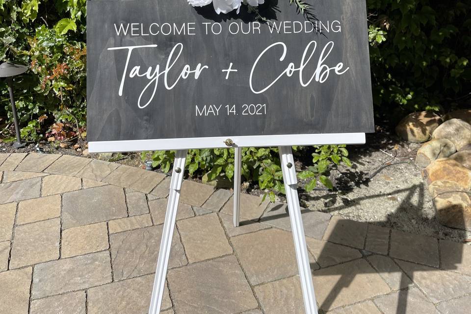 12 x 24 unframed wedding sign