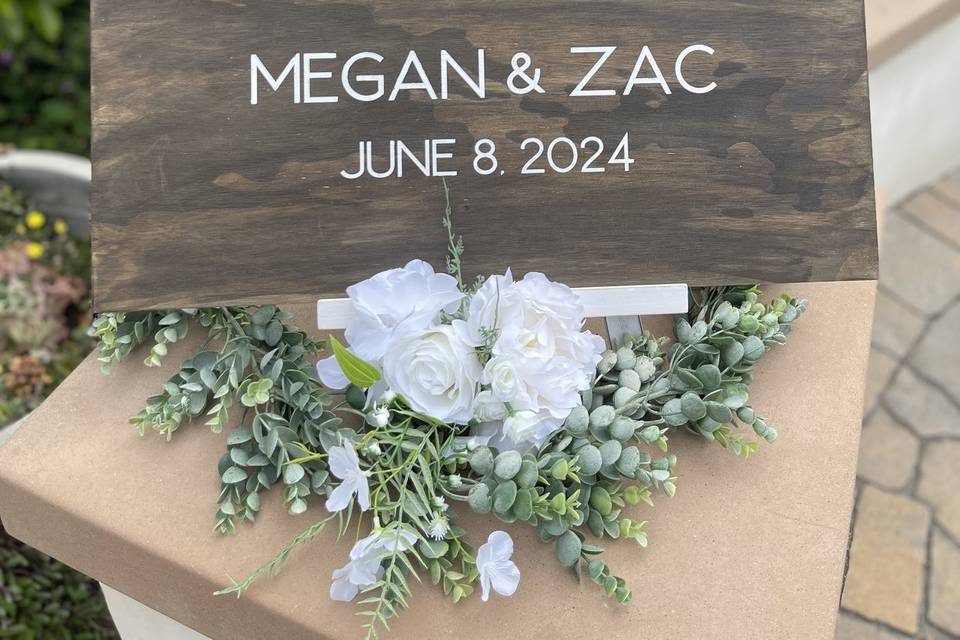 24 x 24 wedding sign