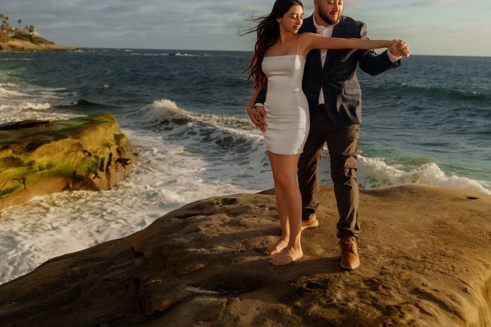 Beach elopement