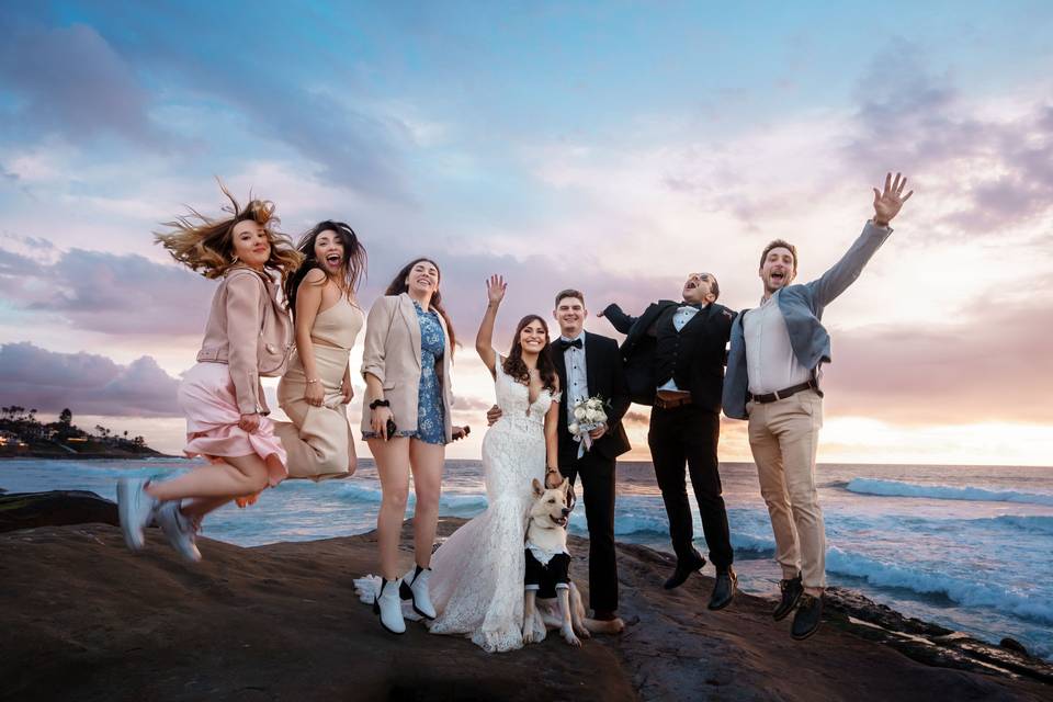 Beach elopement