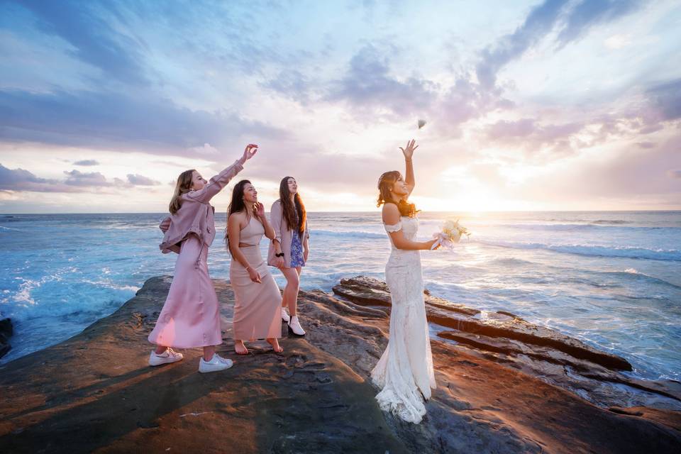 Beach elopement