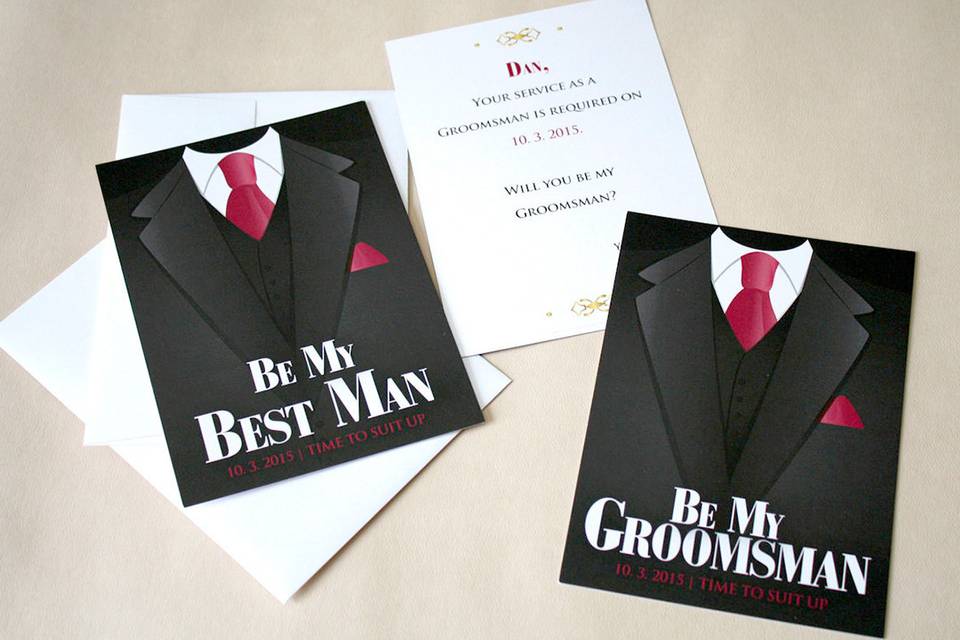 Will You Be My Best Man?, Will you Be My Groomsman? | Wedding Attendee, Invitation Cards and Envelopes