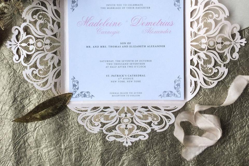 Laser Cut Invitation