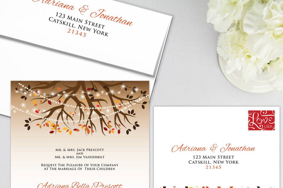 Fall Weddin Invitation