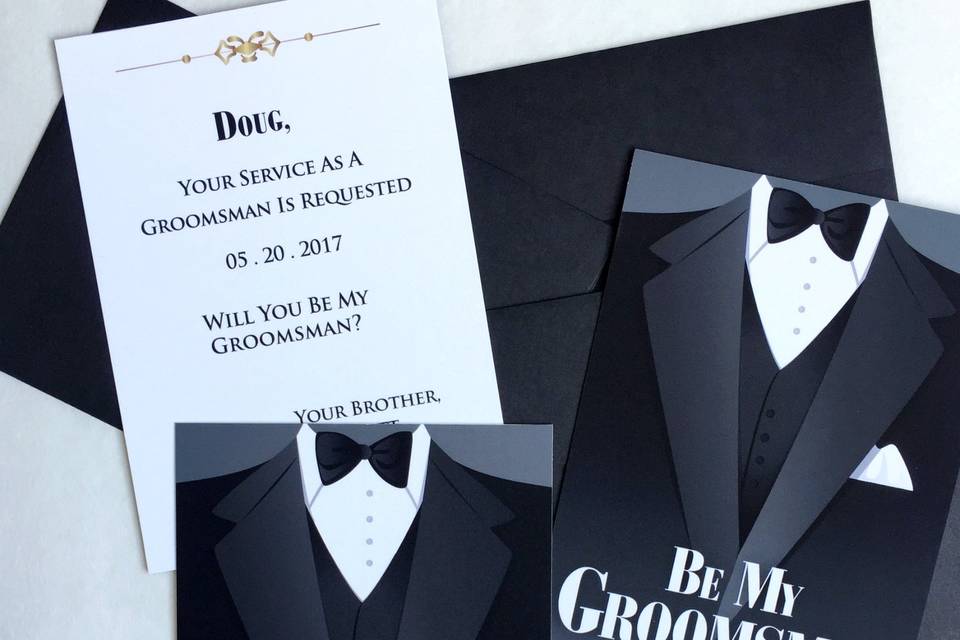 Best and Grooms Man Invites