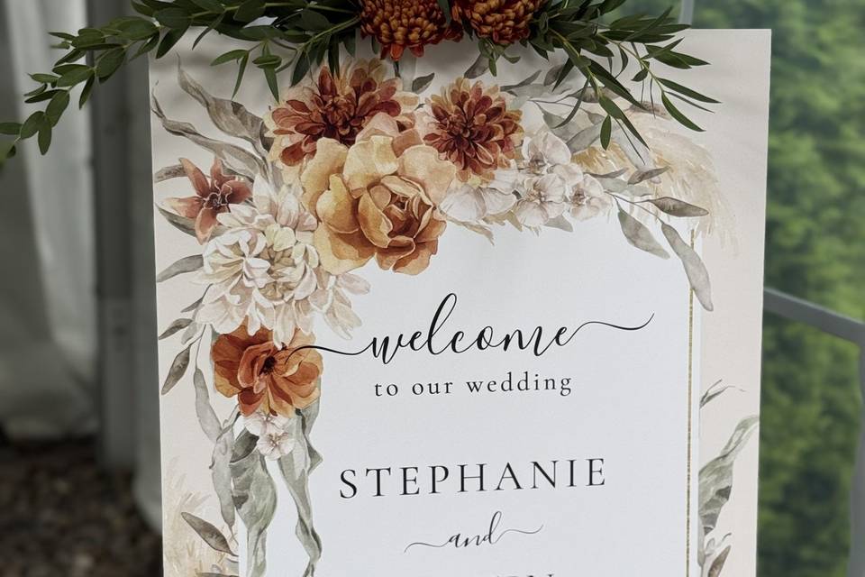 Welcome table