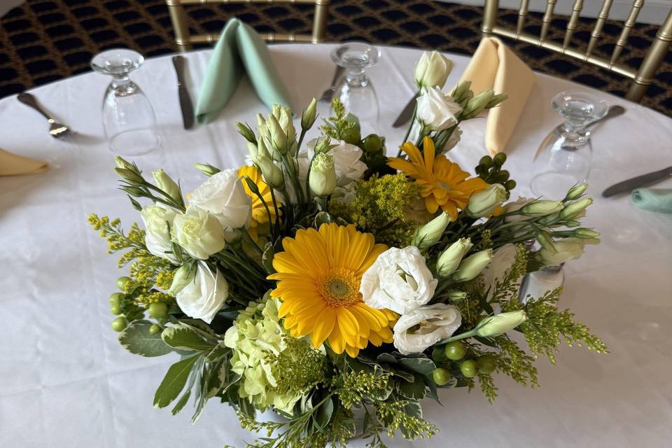 Soft yellows and greens