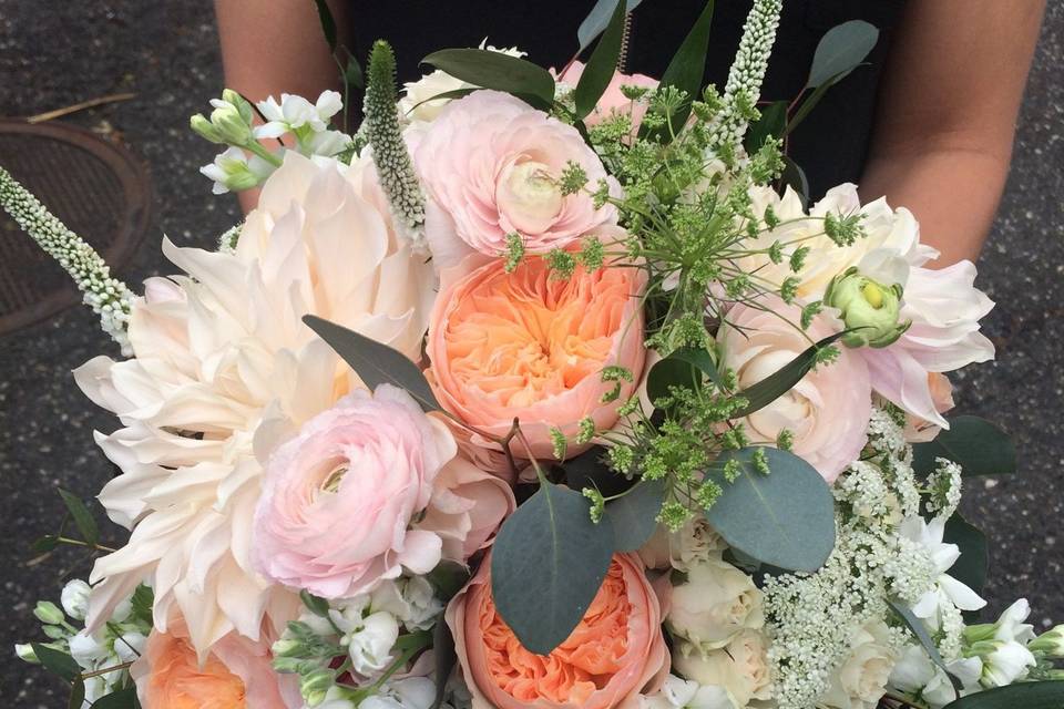 Purple flower arrangement