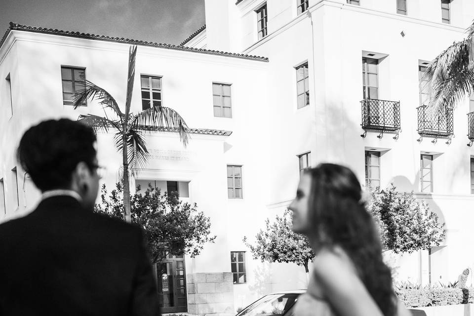 Bride and Groom in the City