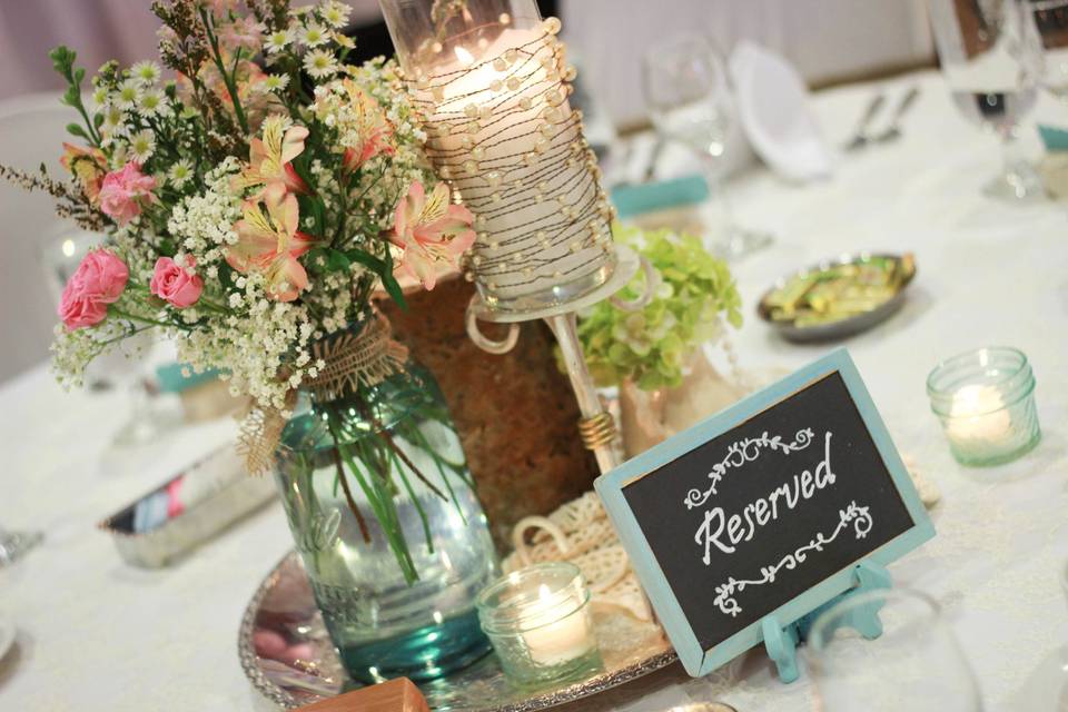 Elegant reception setup