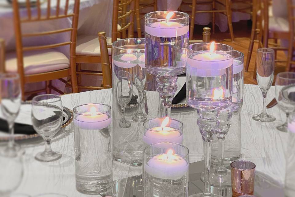 Candles and vases