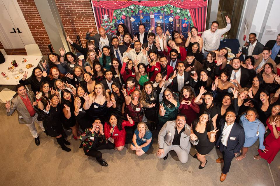 Dance floor group photo
