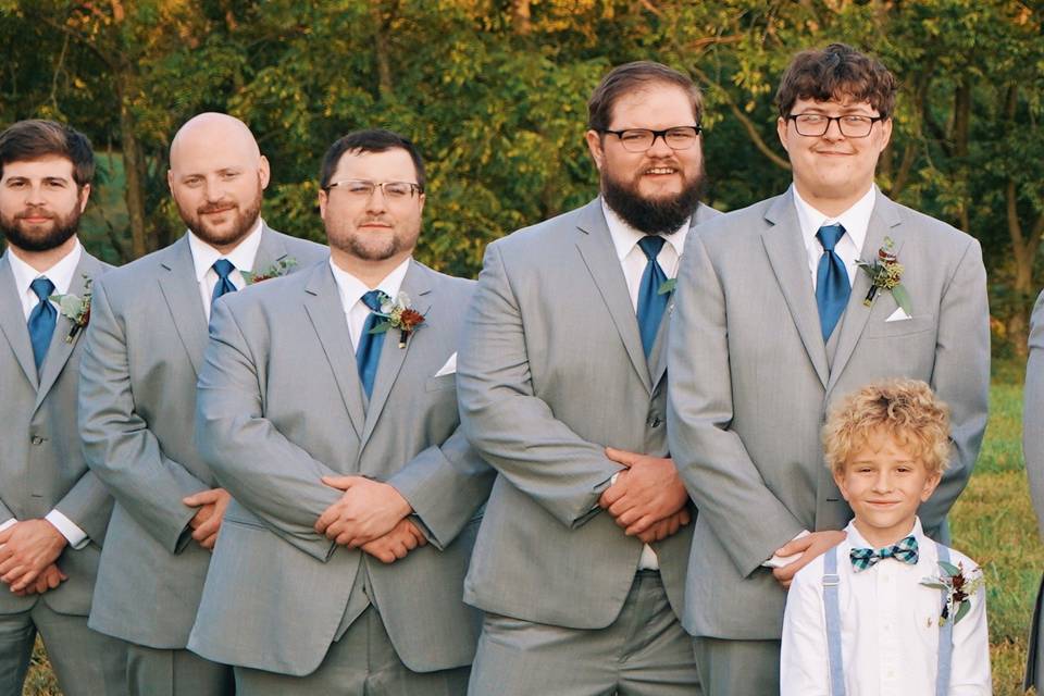 Happy groomsmen