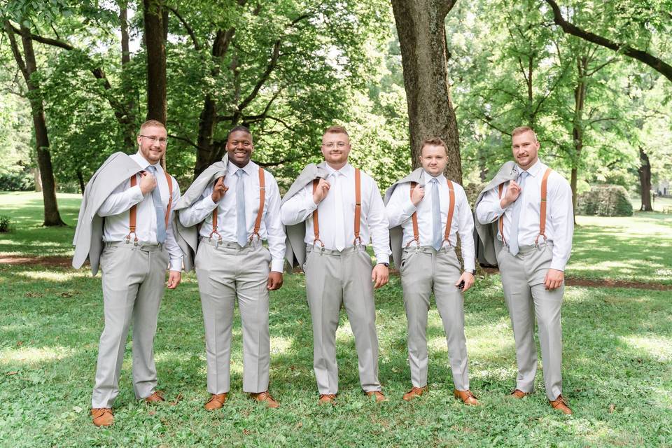 Handsome groomsmen