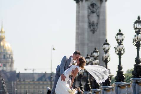 Paris romantic wedding