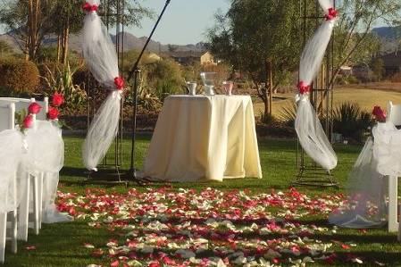 Wedding ceremony setup