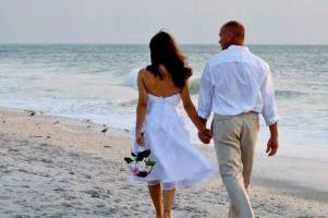 Walking along the shore