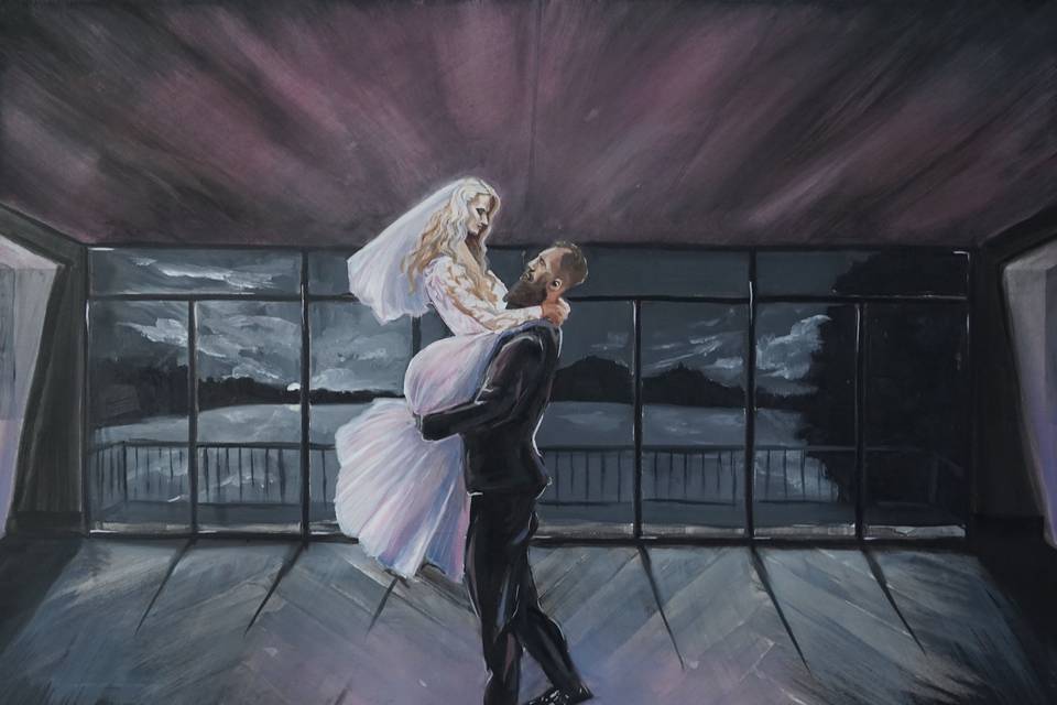 Oil first dance - zoomed in