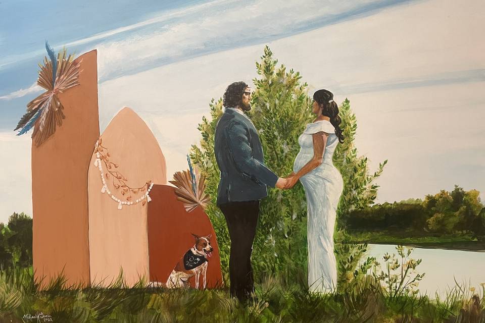 Acrylic ceremony - zoomed in